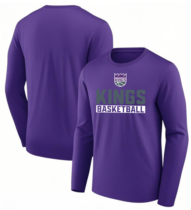 Men's Sacramento Kings Purple Let's Go Long Sleeve T-Shirt
